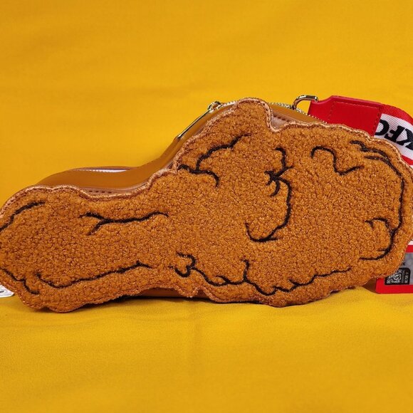 Loungefly KFC Fried Chicken Drumstick Sherpa Crossbody Bag Fast Food NEW - Picture 2 of 12